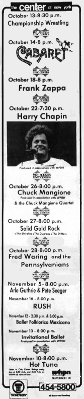 18/10/1977Mid Hudson Civic Center, Poughkeepsie, NY